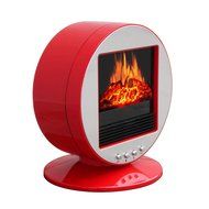 CorLiving FPE-437-F Desktop Fireplace/Space Heater, Green and Silver N2