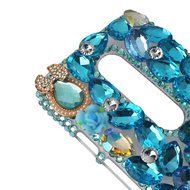 Spritech(TM) Bling Clear Phone Case For Motorola Moto G3/Moto G (3rd Gen),3D Handmade Blue Crystal Butterfly Small... N69