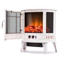 Regal Electric Fireplace - e-Flame USA 25 Inch Black Portable Electric Fireplace Stove with 1500W Space Heater... N10