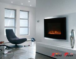 XL Large 35"x22" 1500W Adjustable Heater Electric Wall Mount Fireplace Elegant N2