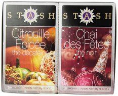 Stash Tea, Chai &amp; Decaf Pumpkin Spice Holiday Twin Pack, 18 Tea Bags Each, N2