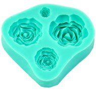 Umiwe(TM) Rose Flower Silicone Ice Mold Fondant Jelly Mould Wedding Cake Decorations,Random Color With Umiwe Accessory N6