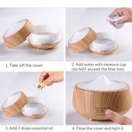 Essential Oil Diffuser Electric,NUTEXROL 250ml Wood Grain Cool Mist Aromatherapy Diffuser + Ultrasonic Aroma Humidifier... N4