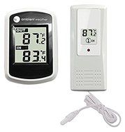 Ambient Weather WS-41 Wireless Thermometer with Indoor Temperature and Probe