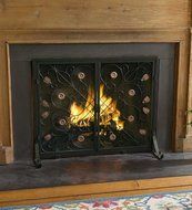 Plow &amp; Hearth Large Lafayette Two-Door Fire Screen