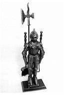 Middle Ages Dark Knight Fireplace Tool Set,Cast iron