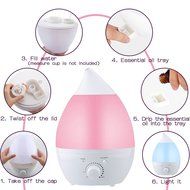 Cool Mist Ultrasonic Filter-Free Humidifier, Compact 1300 ml, Multi-Functional Design, Aromatherapy Fragrance...