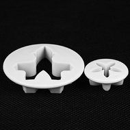 DUFUSTORE 2pcs Flower+Leaf Shape Cake Sugarcraft Plunger Decoration Tool Mould N4