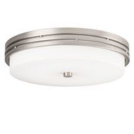 Kichler Lighting 42380NI Transitional 26W LED Flush Mount, Brushed Nickel Finish with Opal Etched Glass Shade...