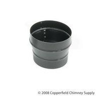 Imperial Manufacturing Group BM0077 24-ga Snap-Lock Black Stovepipe 6 Inch To 7 Inch Increaser Crimp On Small...