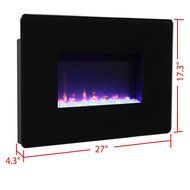 Muskoka MH25BL Pleasant Hearth Wall Mount Fireplace, Black Glass, 25" N3