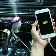 Mini Car Aromatherapy Humidifier/ Vehicle Lighter Essential Oil Diffuser Mist with Dual USB Ports for Phone Charging...