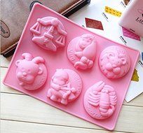 More RM Baking mould bakeware 12 constellation model of silicone cake mould soap jelly pudding Chocolate Mold N3