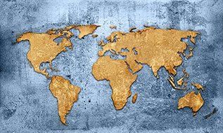 Sound Art Bluetooth Speaker Vintage World Map, 9&quot; H x 11&quot; L