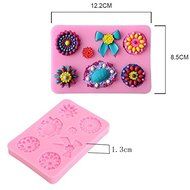 &quot;Flowers Bows Shape Silicone Mold Cake Decoration Fondant Cake 3D Food Grade Mould&quot; shopping N6