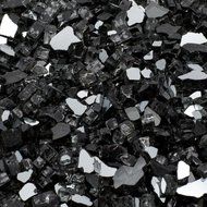 Dragon Glass 1/4" Reflective Tempered Firepit Fire Glass, 25 lb, Crystal