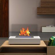 Moda Flame Vigo Ventless Table Top Ethanol Fireplace in Black N6