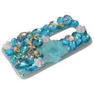 Spritech(TM) Bling Clear Phone Case For Motorola Moto G3/Moto G (3rd Gen),3D Handmade Blue Crystal Butterfly Small... N104