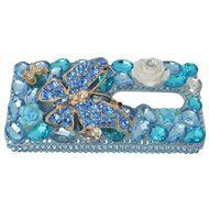Spritech(TM) Bling Clear Phone Case For Motorola Moto G3/Moto G (3rd Gen),3D Handmade Blue Crystal Butterfly Small... N106