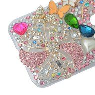 Spritech(TM) Bling Clear Phone Case For Motorola Moto G3/Moto G (3rd Gen),3D Handmade Blue Crystal Butterfly Small... N107