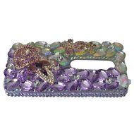 Spritech(TM) Bling Clear Phone Case For Motorola Moto G3/Moto G (3rd Gen),3D Handmade Blue Crystal Butterfly Small... N108