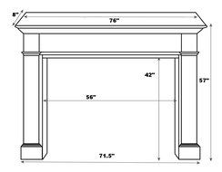 Pearl Mantels 120-48 Windsor 48-Inch Fireplace Mantel Surround, Unfinished N8