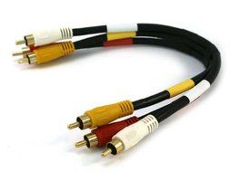 Monoprice 1ft Triple RCA Stereo Video Dubbing Composite Cable (3 x RG59U) (1)