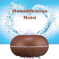 GD2016 300ml Aroma Essential Oil Diffuser Ultrasonic Cool Mist Humidifier 7 Color Changing LED Lights Wood Grain... N11