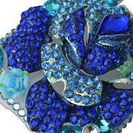 Spritech(TM) Bling Clear Phone Case For Motorola Moto G3/Moto G (3rd Gen),3D Handmade Blue Crystal Butterfly Small... N123