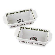 Portmeirion Botanic Garden Rectangular Baking Dish (Set of 2) | Great for small meatloaves or quick breads