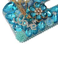 Spritech(TM) Bling Clear Phone Case For Motorola Moto G3/Moto G (3rd Gen),3D Handmade Blue Crystal Butterfly Small... N126