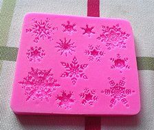 Design 45 Various Snow Shape Silicone 3D Cake Fondant Mold, Cake Decoration Tool, Food Grade Material