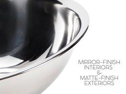 Pro Mixing Bowls(TM) | (Set of 6) Heavy Duty 18/8 Mirror Finish Stainless Steel Mixing Bowls Set, Nesting Design...