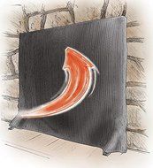 Large Pavenex Fireplace Blanket Stops Overnight Heat Loss, In Black N4