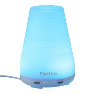 Finether 100ML Aroma Essential Oil Diffuser Ultrasonic Aromatherapy Purifier Humidifier Air Mist and 7 Color Changing... N3