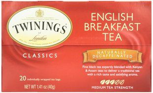 Twinings Decaffeinated English Breakfast Tea, 20 ct