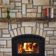 All Natural Walnut Large and Rustic Fireplace Mantel