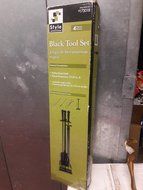 Style Selections 4-pcs Fireplace Black Tool Set, Matte black finish N2