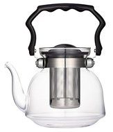 Uniware Pyrex glass Teapot with Filter, 2200ml, Clear