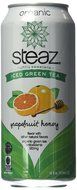 Steaz Organic Iced Green Tea, Lightly Sweetened Grapefruit Honey, 16 Ounce (Pack of 12) N3