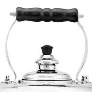 Simplex Teakettles Solid Mirror Whistling Kettle with Brass Fixings, Chrome N3