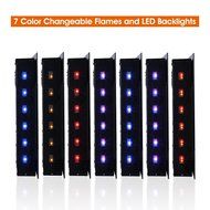 Finether 1500W Adjustable Wall Mounted Electric Fireplace Heater with 3D Patented Flame, 7 Color Changeable LED... N3