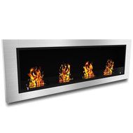 Elite Flame Luxe Recessed Ventless Bio Ethanol Wall Mounted Fireplace
