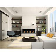 Elite Flame Luxe Recessed Ventless Bio Ethanol Wall Mounted Fireplace N2