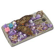 Spritech(TM) Clear Hard Bling Phone Case for LG G Stylo 2 LS775/LG Stylus 2 K520,Handmade Blue Crystal White Flower... N36