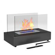Moda Flame Vigo Ventless Table Top Ethanol Fireplace in Black N9