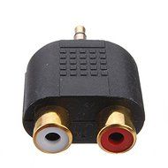 BephaMart Gold Plated 3.5mm Stereo Audio Male Plug To 2 RCA Female Y Splitter Adapter Shipped and Sold by BephaMart N3
