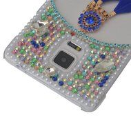 HTC Desire 626 Case,Yaheeda 3D Pearls Sparkle Plume Feather Chain Fashion Bling PC Hard Case for HTC Desire 626 N6