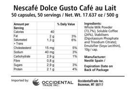50 x Nescafe Dolce Gusto Caf&eacute; Au Lait - Coffee Capsules - 50 Capsules N4