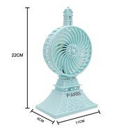 ZXK CO Portable USB Desktop Fan Eiffel Tower Rechargeable Table Fan Built-in Li-ion Battery Cooling Fan ideal...